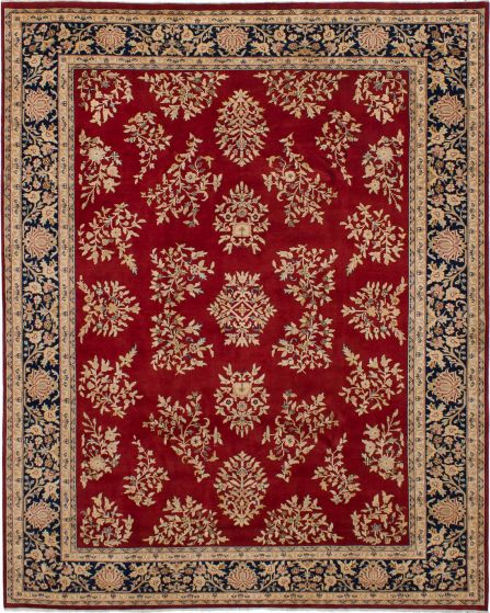 Bohemian  Traditional Red Area rug 6x9 Indian Hand-knotted 272978