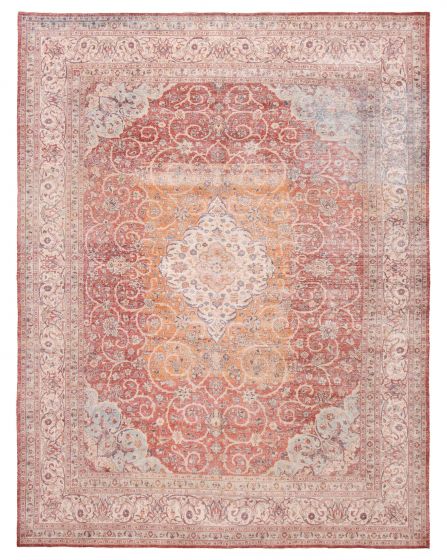 Traditional  Vintage Red Area rug 9x12 Turkish Hand-knotted 392207