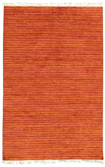 Gabbeh  Tribal Orange Area rug 5x8 Pakistani Hand-knotted 339599