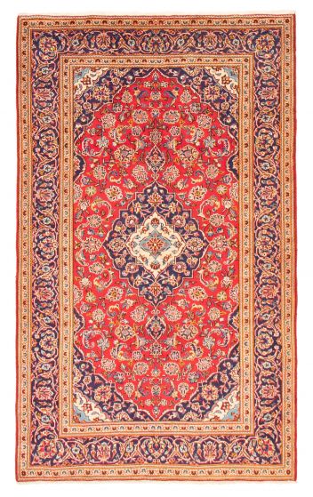 Bordered  Traditional Red Area rug 5x8 Persian Hand-knotted 373750