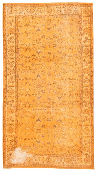 Overdyed  Transitional Orange Area rug 4x6 Turkish Hand-knotted 373072