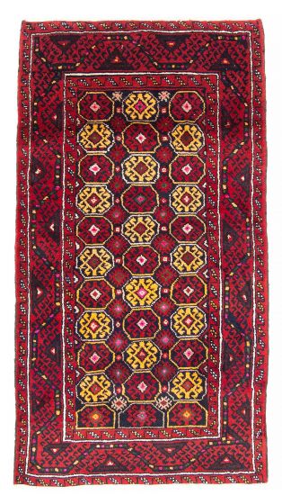 Bordered  Traditional Blue Area rug 3x5 Afghan Hand-knotted 380661