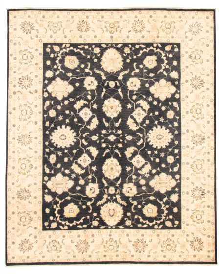 Bordered  Traditional Blue Area rug 6x9 Afghan Hand-knotted 318151