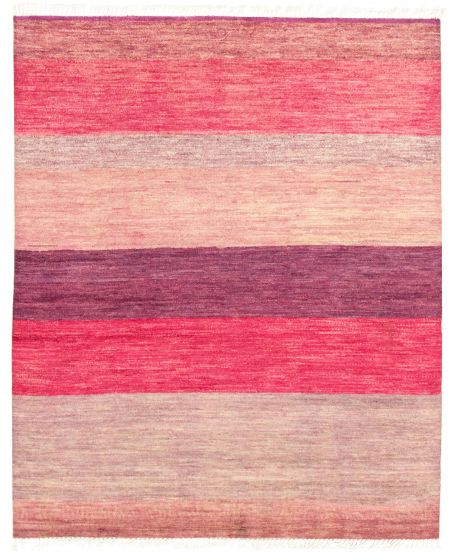 Moroccan  Tribal Pink Area rug 6x9 Pakistani Hand-knotted 339346