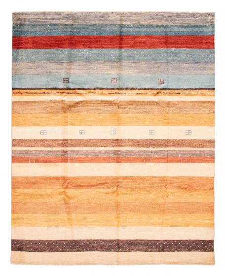 Stripes  Transitional Multi Area rug 6x9 Pakistani Hand-knotted 379144