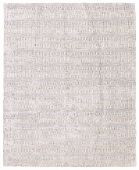 Transitional Grey Area rug 6x9 Indian Hand Loomed 388076