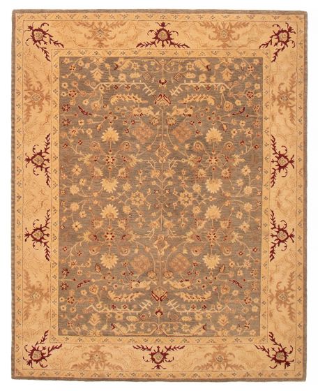 Bordered  Traditional Grey Area rug 6x9 Chinese Hand Tufted 392055