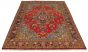 Bordered  Traditional Red Area rug 8x10 Persian Hand-knotted 290800