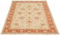 Bordered  Traditional Ivory Area rug 6x9 Indian Hand-knotted 292532