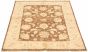 Bordered  Traditional Brown Area rug 4x6 Afghan Hand-knotted 318679