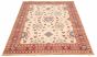 Bordered  Traditional Ivory Area rug 6x9 Afghan Hand-knotted 329183
