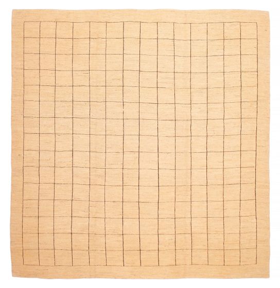 Flat-weaves & Kilims  Transitional Ivory Area rug Square Pakistani Flat-Weave 411630