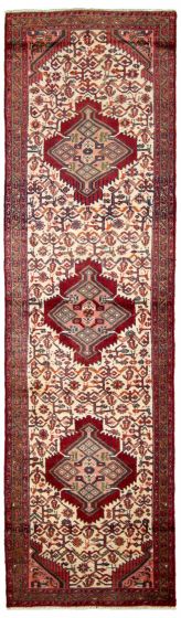 Bordered  Traditional Red Runner rug 9-ft-runner Persian Hand-knotted 276261