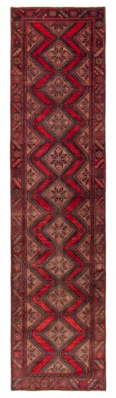 Geometric  Traditional Red Area rug Unique Turkish Hand-knotted 390704