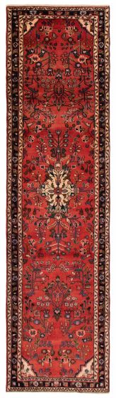 Traditional Red Runner rug 11-ft-runner Turkish Hand-knotted 394060