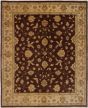 Bordered  Traditional Brown Area rug 6x9 Afghan Hand-knotted 268336
