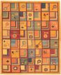 Casual  Transitional Orange Area rug 6x9 Turkish Flat-weave 336035