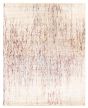 Casual  Contemporary Ivory Area rug 6x9 Indian Hand-knotted 345507