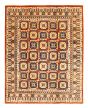 Bordered  Traditional Brown Area rug 6x9 Afghan Hand-knotted 346596