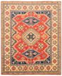 Bordered  Traditional Brown Area rug 6x9 Afghan Hand-knotted 363496