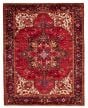 Bordered  Traditional Red Area rug 9x12 Persian Hand-knotted 370631