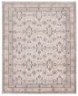 Bordered  Traditional Grey Area rug 6x9 Indian Hand-knotted 374867
