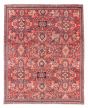 Bordered  Vintage/Distressed Red Area rug 6x9 Turkish Hand-knotted 378103