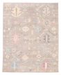 Transitional Grey Area rug 6x9 Pakistani Hand-knotted 381782