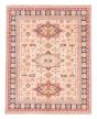 Bordered  Geometric Brown Area rug 6x9 Afghan Hand-knotted 381926