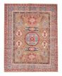 Bordered  Geometric Brown Area rug 5x8 Afghan Hand-knotted 382052