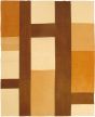 Transitional Brown Area rug 6x9 Turkish Flat-weave 47430