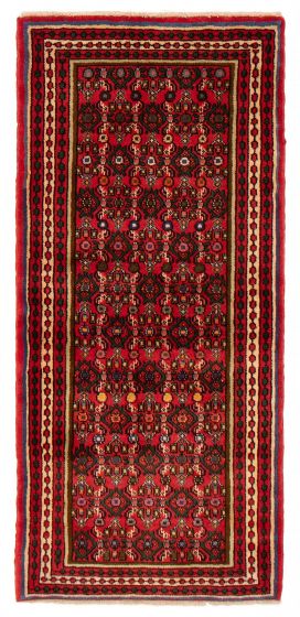 Traditional  Tribal Red Runner rug 6-ft-runner Turkish Hand-knotted 394047