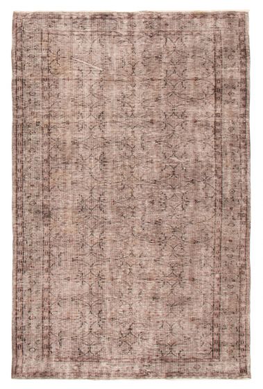 Bordered  Transitional Grey Area rug 5x8 Turkish Hand-knotted 360708