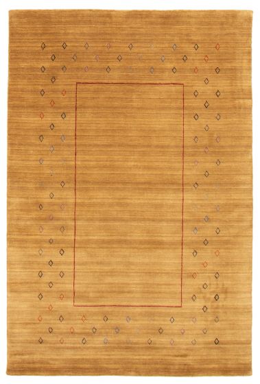 Gabbeh  Tribal Green Area rug 5x8 Indian Hand Loomed 364506