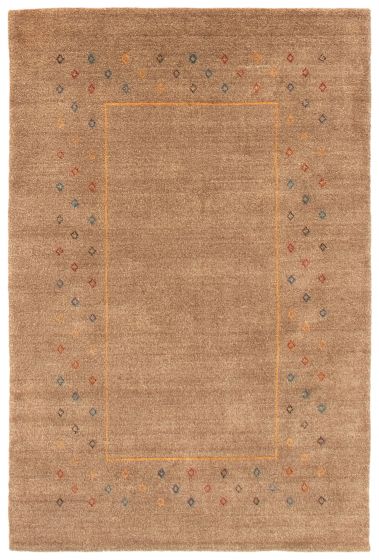 Gabbeh  Tribal Brown Area rug 3x5 Indian Hand Loomed 364678