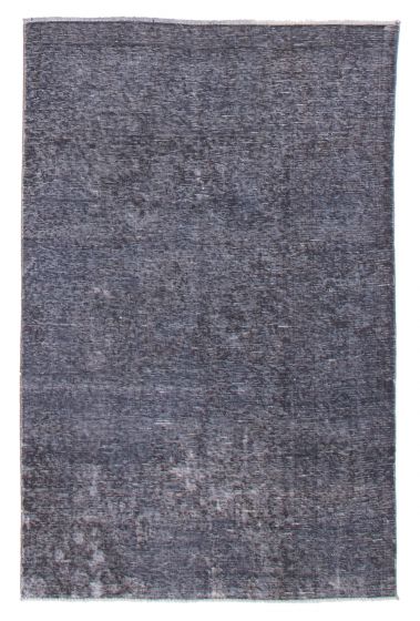 Overdyed  Transitional Black Area rug 3x5 Turkish Hand-knotted 374256
