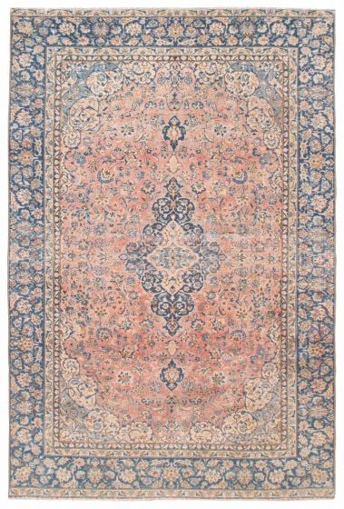 Vintage/Distressed Pink Area rug Unique Turkish Hand-knotted 388599