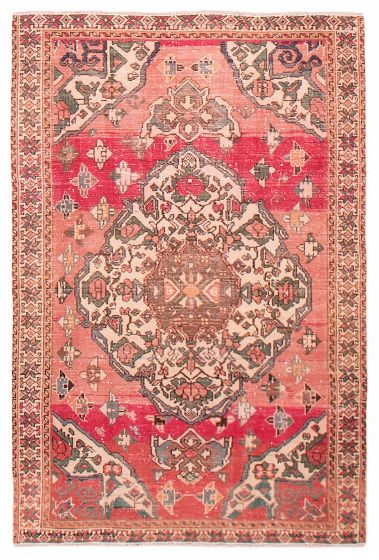Vintage/Distressed Brown Area rug 3x5 Turkish Hand-knotted 388745
