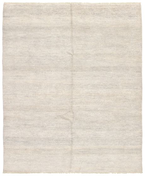 Casual  Transitional Grey Area rug 6x9 Indian Hand-knotted 331987