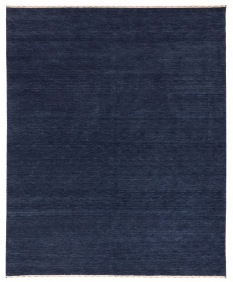 Gabbeh Transitional Blue Rectangle 8x10 Indian Hand Loomed 430872
