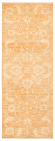 Transitional Brown Runner rug 8-ft-runner Pakistani Hand-knotted 368510