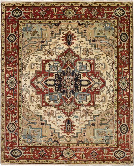 Floral  Traditional Brown Area rug 6x9 Indian Hand-knotted 238457