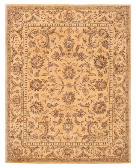 Bordered  Traditional Yellow Area rug 6x9 Chinese Hand Tufted 392034
