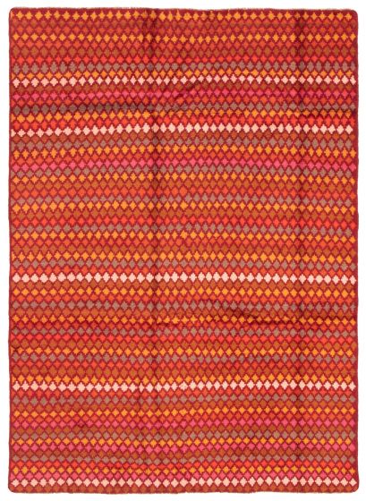Bohemian  Tribal Red Area rug 6x9 Afghan Hand-knotted 354352