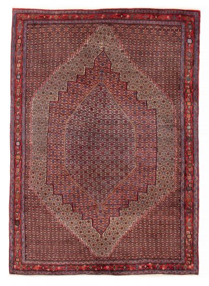 Bordered  Traditional Blue Area rug 6x9 Persian Hand-knotted 385754