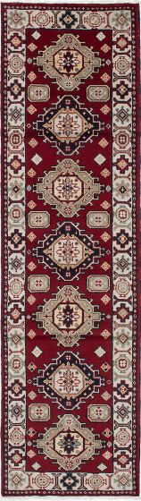 Traditional Ivory Runner rug 10-ft-runner Indian Hand-knotted 223198