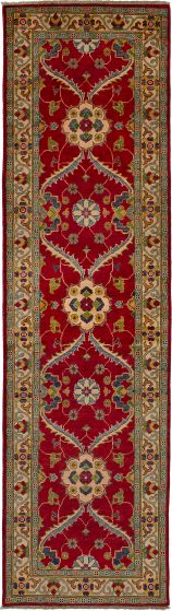 Bohemian  Geometric Red Runner rug 10-ft-runner Afghan Hand-knotted 271220