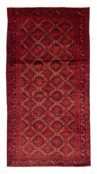 Bordered  Traditional Black Area rug 3x5 Afghan Hand-knotted 379086