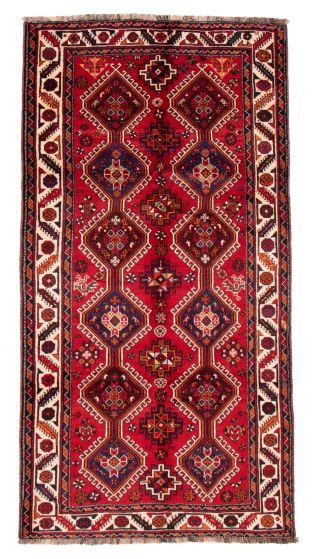 Bordered  Tribal Red Area rug Unique Persian Hand-knotted 383975