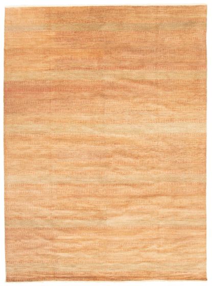 Casual  Transitional Brown Area rug 9x12 Indian Hand-knotted 355320